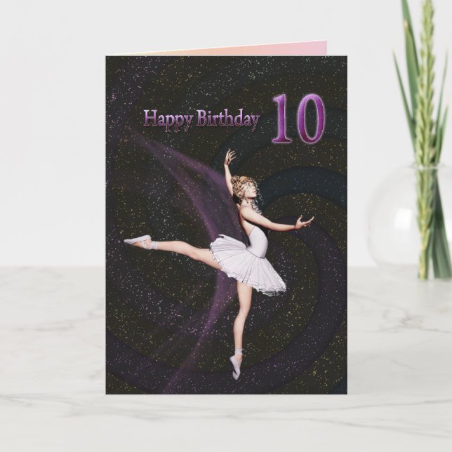 A ballerina birthday card (Front)