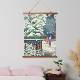 A Bamboo in the Shrine Fujishima Takeji Hanging Tapestry