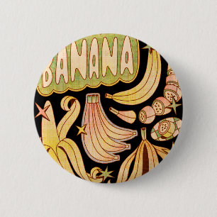 A Banana / Illustration of Banana 6 Cm Round Badge