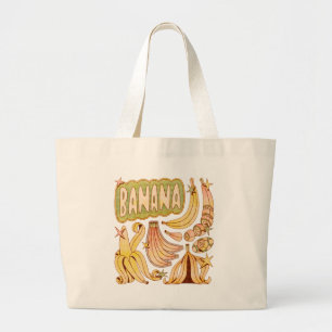 A Banana / Illustration of Banana Large Tote Bag
