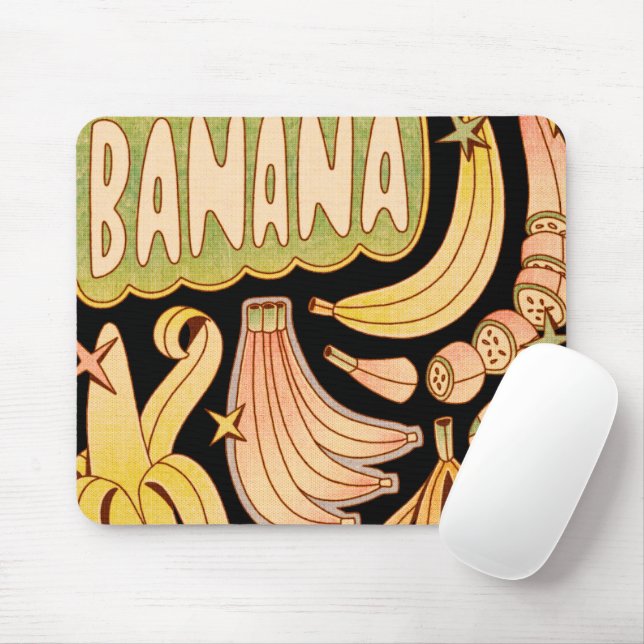 A Banana / Illustration of Banana  Mouse Pad (With Mouse)