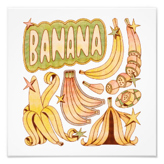 A Banana / Illustration of Banana  Photo Print