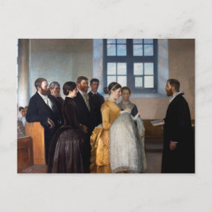 A Baptism Canvas Print Postcard