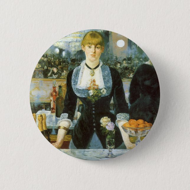 A Bar at the Folies Bergere by Edouard Manet 6 Cm Round Badge (Front)