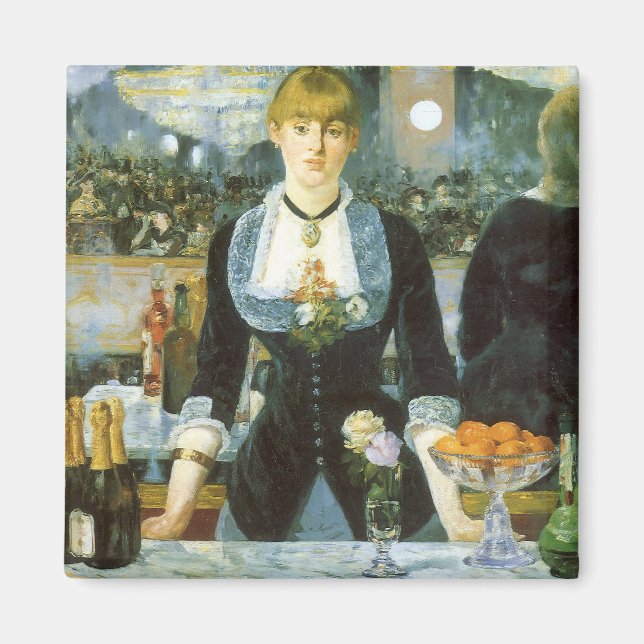A Bar at the Folies Bergere by Edouard Manet Magnet (Front)
