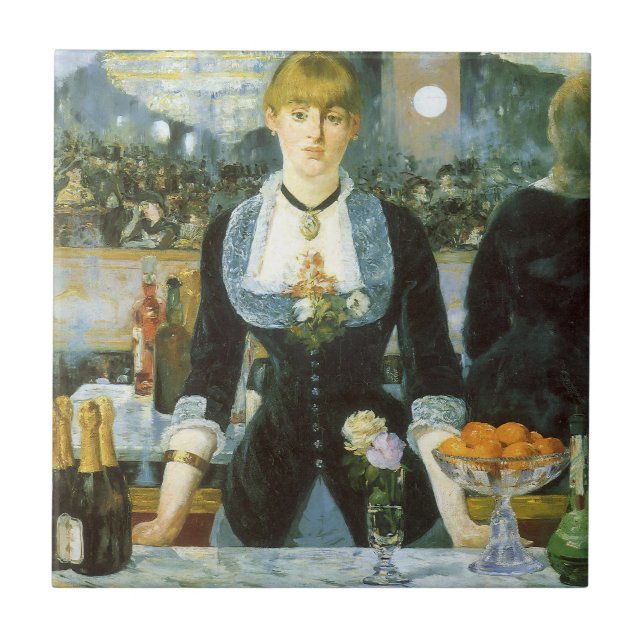 A Bar at the Folies Bergere by Edouard Manet Tile (Front)