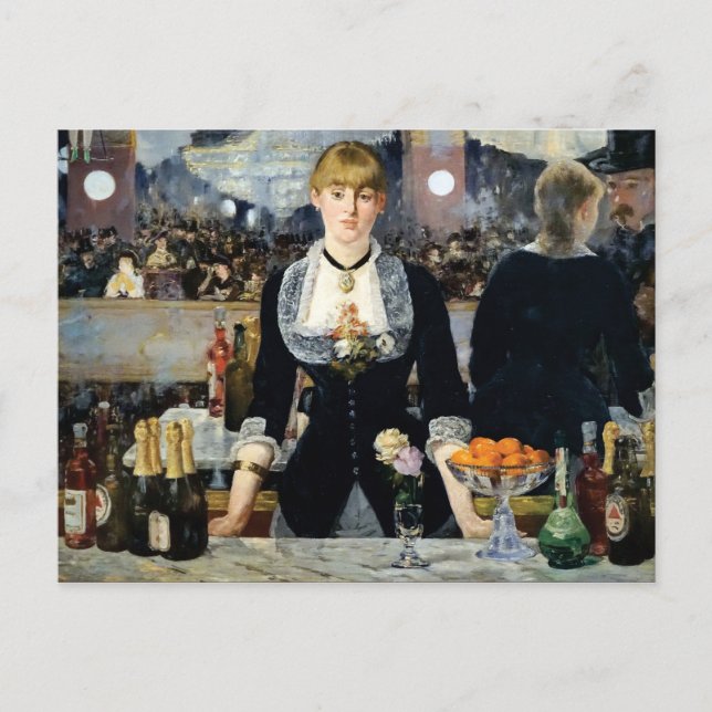 A Bar at the Folies-Bergère by Manet Postcard (Front)