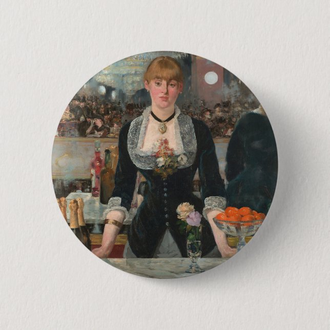 A Bar at the Folies-Bergère Edouard Manet 6 Cm Round Badge (Front)
