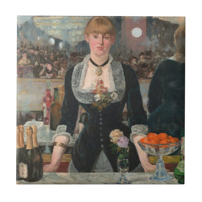 A Bar at the Folies-Bergère Edouard Manet Ceramic Tile (Front)