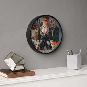 A Bar at the Folies-Bergère Edouard Manet Clock