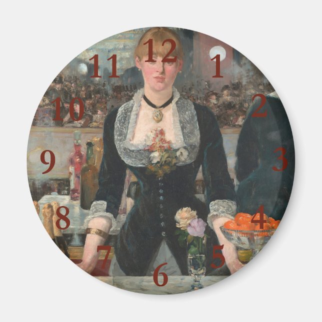 A Bar at the Folies-Bergère Edouard Manet Magnet (Front)