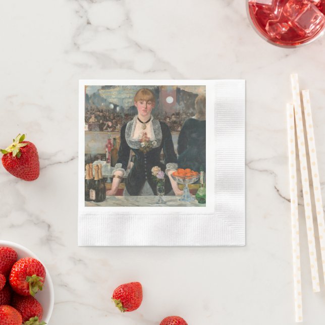 A Bar at the Folies-Bergère Edouard Manet Napkin (Insitu)