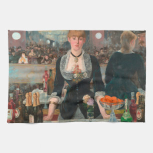A Bar at the Folies-Bergère Edouard Manet Tea Towel