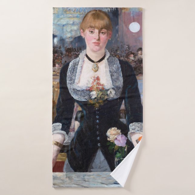 A Bar at the Folies-Bergere, Manet Bath Towel (Bath Towel)