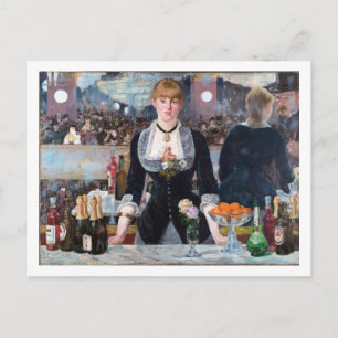 A Bar at the Folies-Bergere, Manet Postcard