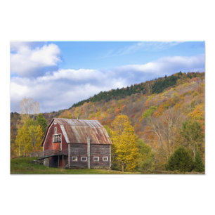A barn in Vermont's Green Mountains. Hancock, 3 Photo Print