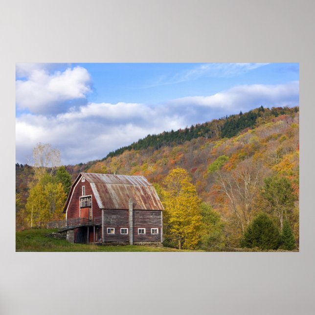 A barn in Vermont's Green Mountains. Hancock, 3 Poster (Front)