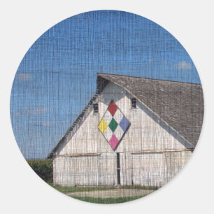 A Barn With A Quilt Classic Round Sticker