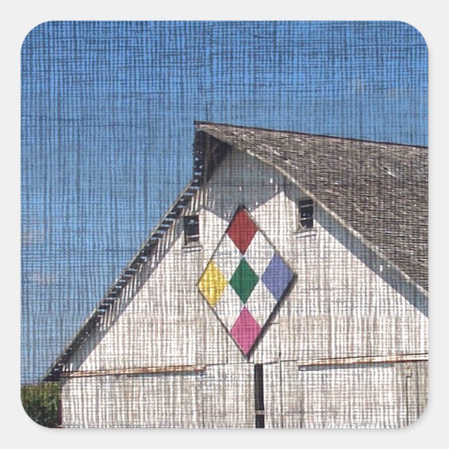 A Barn With A Quilt Square Sticker (Front)