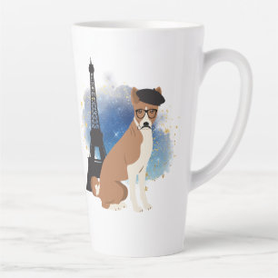 A Basenji in Paris Funny Dog  Latte Mug
