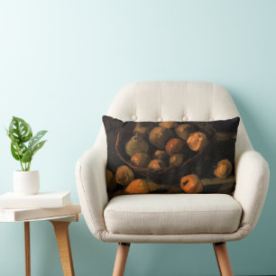 A Basket of Apples by Vincent van Gogh Lumbar Cushion