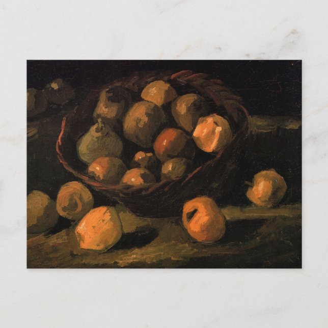 A Basket of Apples by Vincent van Gogh Postcard (Front)