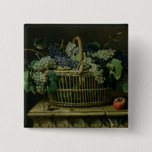 A Basket of Grapes 15 Cm Square Badge