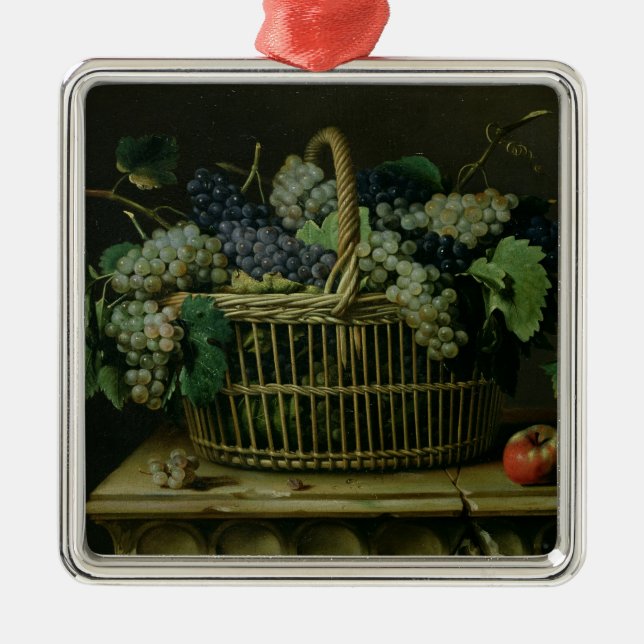 A Basket of Grapes Metal Tree Decoration (Front)