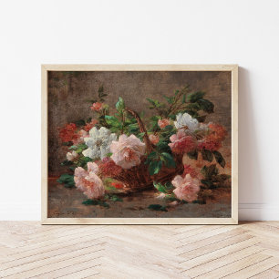 A Basket with Roses   Eugene Petit Poster