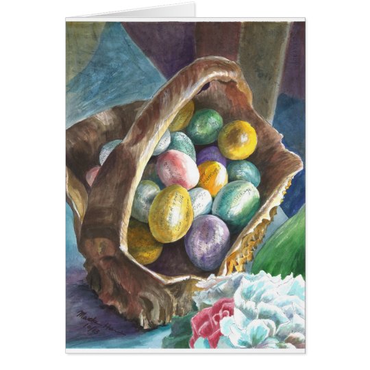 A basketful of wedding wishes card