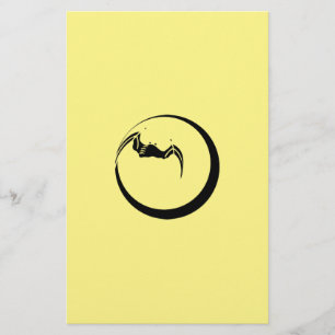 A Bat Letter on the Moon Stationery