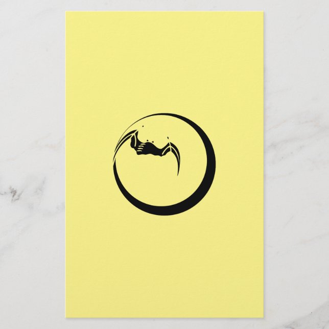 A Bat's Note on the Moon Stationery (Front)
