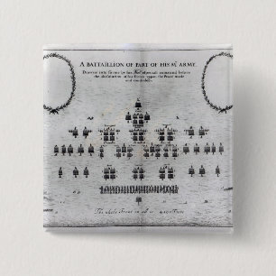 A Battalion of Part of his Majesty's Army 15 Cm Square Badge