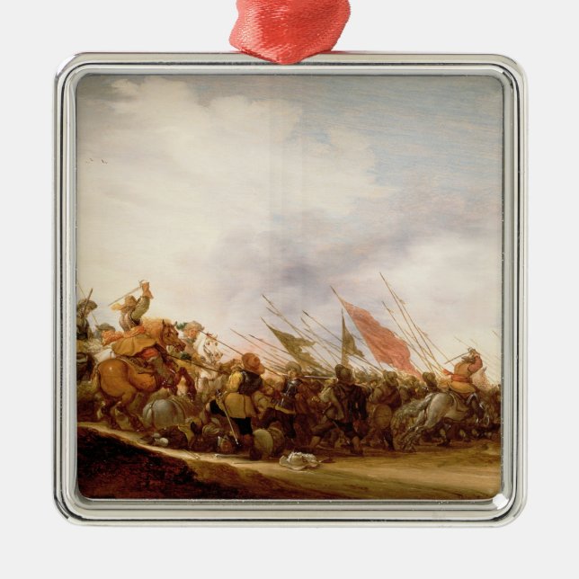 A Battle Scene, 1653 Metal Tree Decoration (Front)