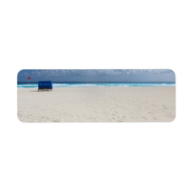 A Beach Chair Awaits Return Address Label (Front)