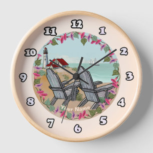 A Beach Chairs Lighthouse clock