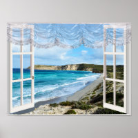 A Beach Scene Through My Window,