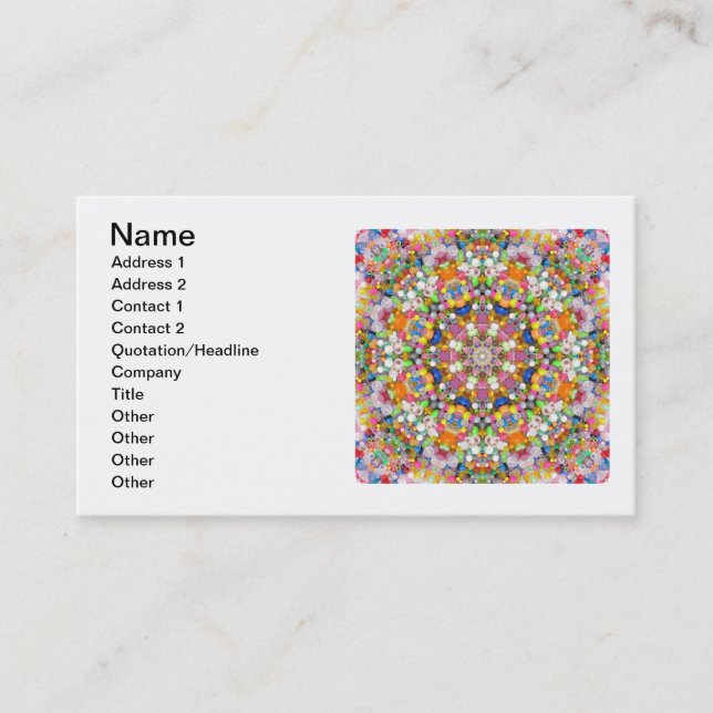 A Bead Mandala Business Card (Front)