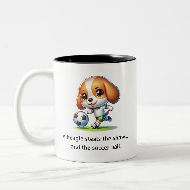 A beagle steals the show Two-Tone coffee mug (Left)