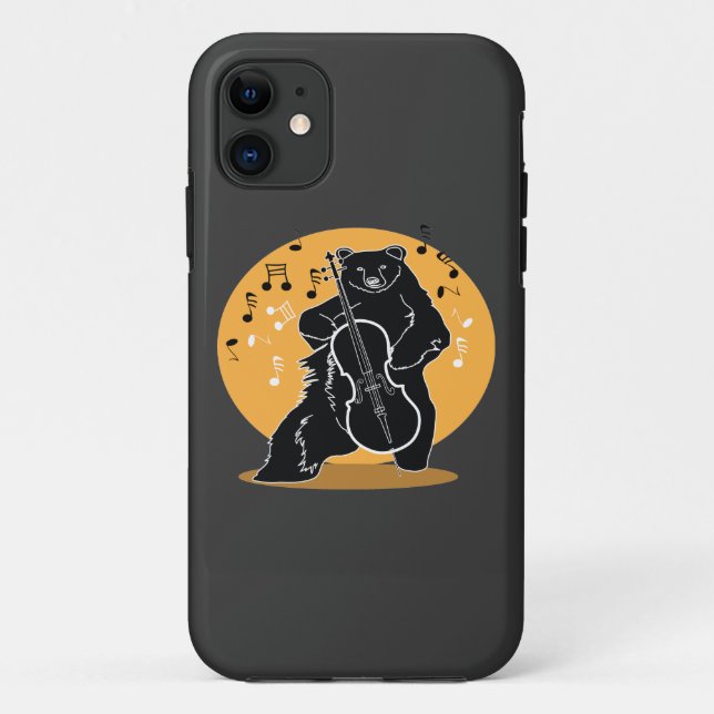 A bear and Cello Case-Mate iPhone Case (Back)