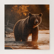 A Bear In The Creek Jigsaw Puzzle