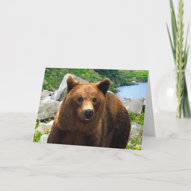 "A Bear Named Buddy" Greeting Card (Front)