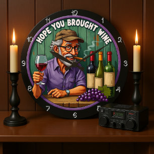 A Bearded Man of Good Taste Large Clock