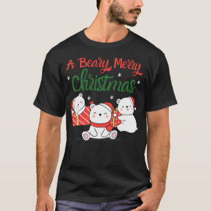 A Beary Merry Christmas - Cute Sleeping Polar Bear T-Shirt