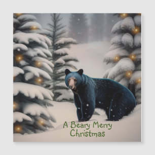 A Beary Merry Christmas Magnetic Card