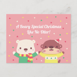 A Beary Special Christmas Like No Otter Holiday Postcard