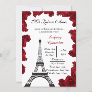 a beatiful eiffel tower invitation