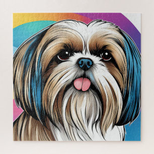 A beautiful and funny shih tzu jigsaw puzzle