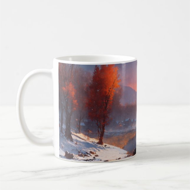 a beautiful and magical Winter Riverscape Coffee Mug (Left)