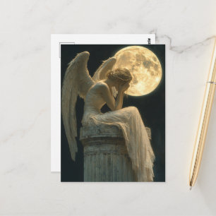 A beautiful and the moon postcard